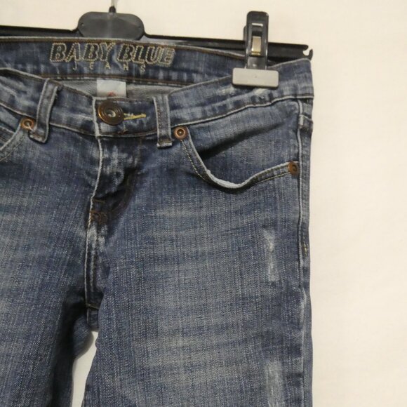 BABY BLUE JEANS | size 25 | Blue Distressed Denim Jeans - Picture 5 of 16